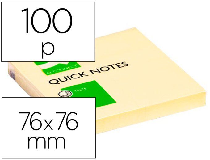 Post-it Mini-tour de notes adhésives papier recyclé Z-Notes jaune 76 x 76  mm - 6 blocs de 100 feuilles - Post it, notes repositionnables