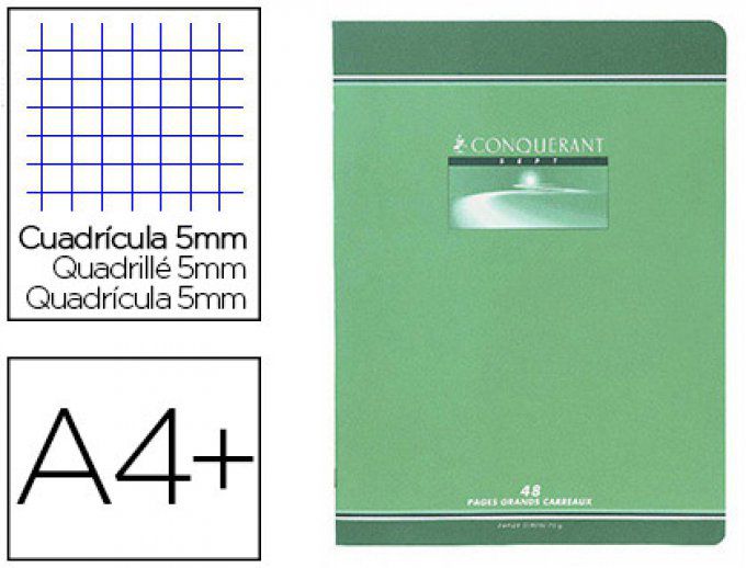 Cahier - 24 x 32 cm - 96 pages petits carreaux - Cultura - Cahiers