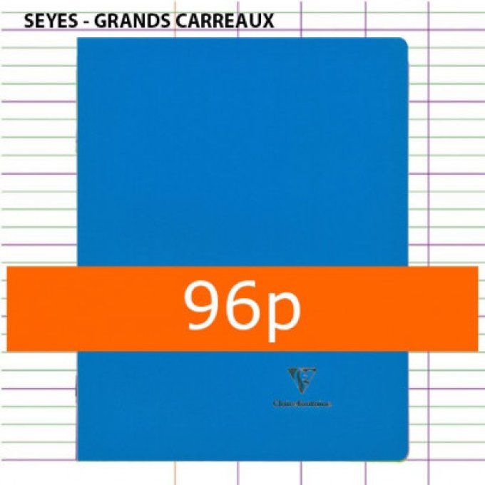 Cahier A4 CONQUERANT 21x29,7 cm Grands Carreaux Séyès 96p