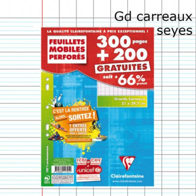 Ramette de papier A3 80g 400 feuilles CLAIREFONTAINE : les 400 feuilles à  Prix Carrefour