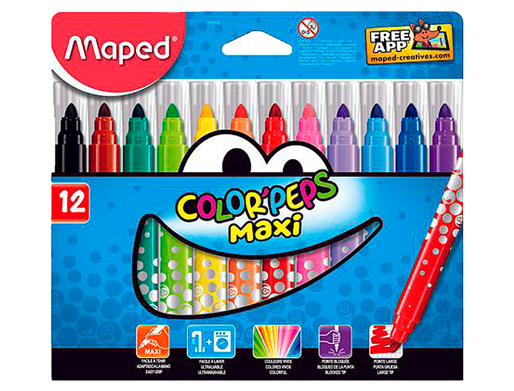 Feutre coloriage MAPED color'peps maxi triangulaire - Lescribe-livre